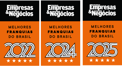 Selos Melhores Franquias do Brasil da revista Pequenas Empresas e Grandes Negócios, edições 2022, 2024 e 2025
